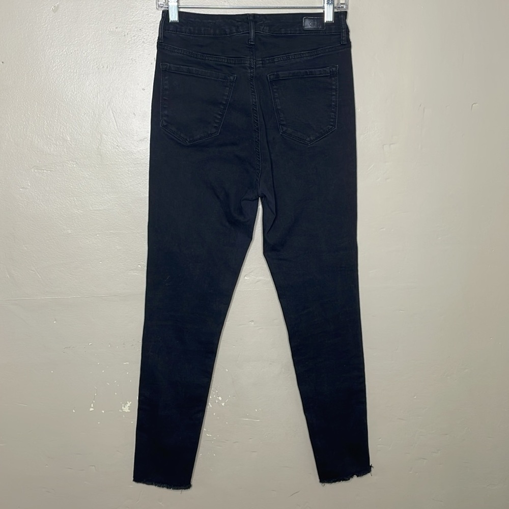 SOFIA Jeans Black ROSA CURVY ANKLE High Rise Raw Hem 5 Pocket Style 4